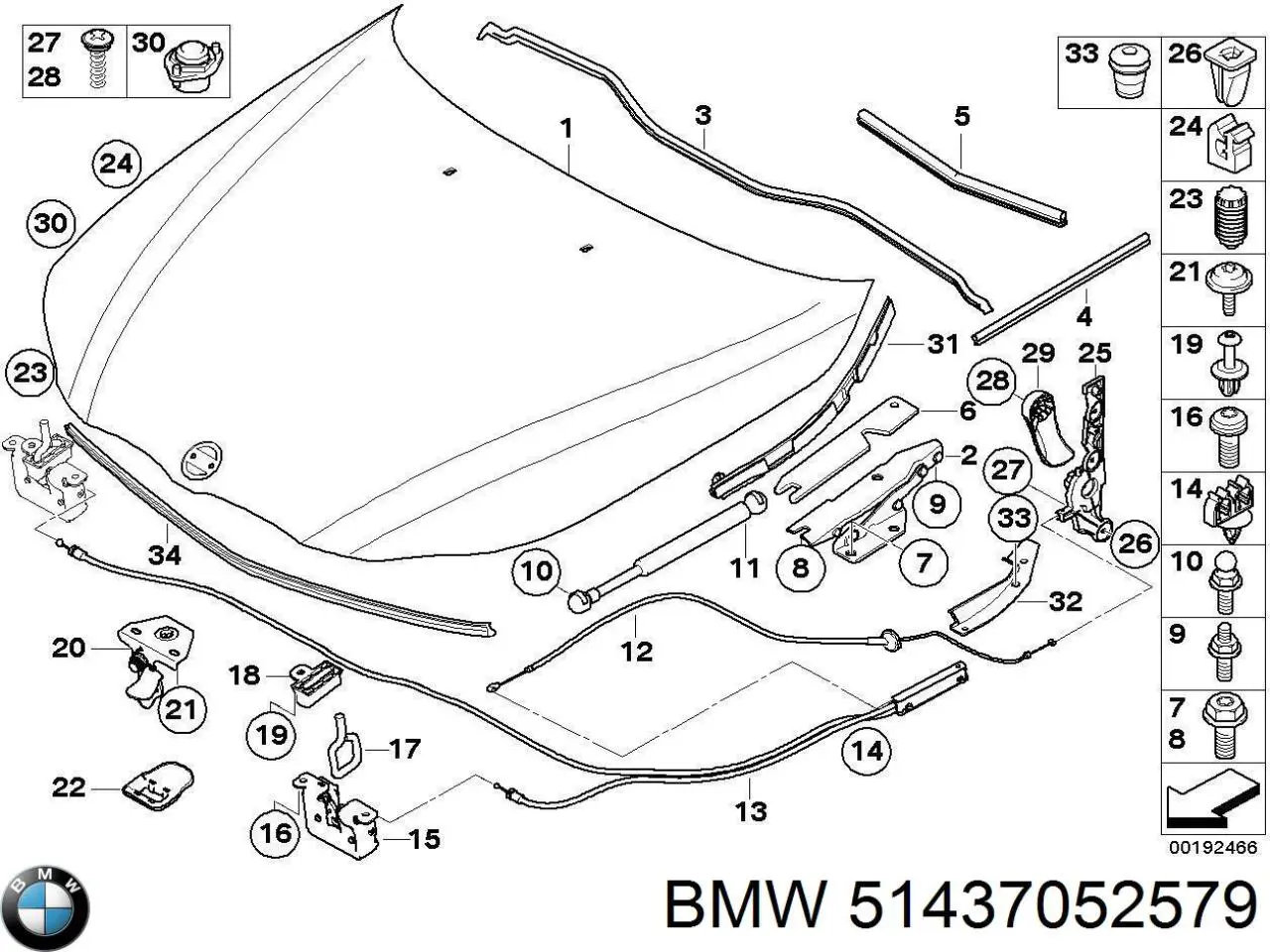 Consola de puxador de abertura da capota BMW 51437052579 preço, a partir de 76,62 USD