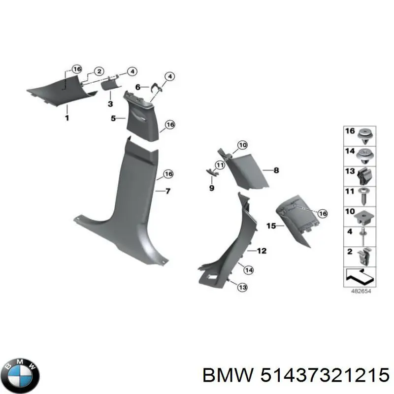 51437321215 BMW Braçadeira do silenciador traseira