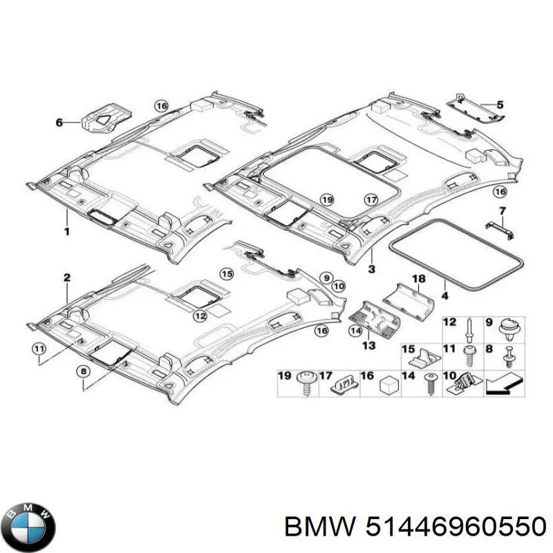 Revestimento do teto BMW 51446960550 preço, a partir de 429,79 USD
