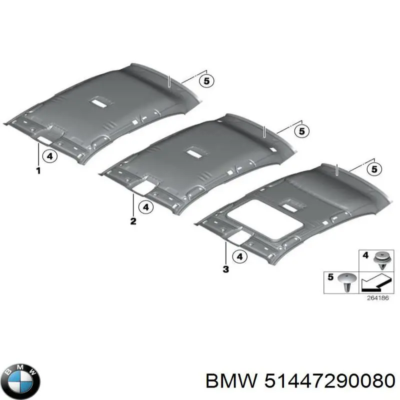 Revestimento do teto BMW 51447290080 preço, a partir de 1800,09 USD