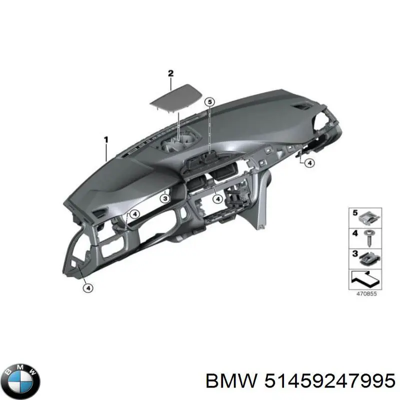 51459247995 BMW Painel de salão dianteira do "painel de instrumentos"