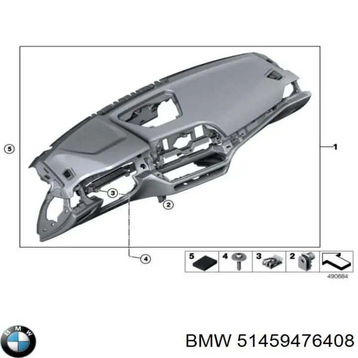 Painel de salão dianteira do "painel de instrumentos" BMW 51459476408 preço, a partir de 3014,83 USD