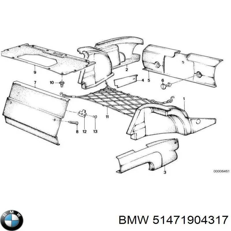 Cápsula (prendedor) de fixação de protetor de lama BMW 51471904317 preço, a partir de 0,32 USD