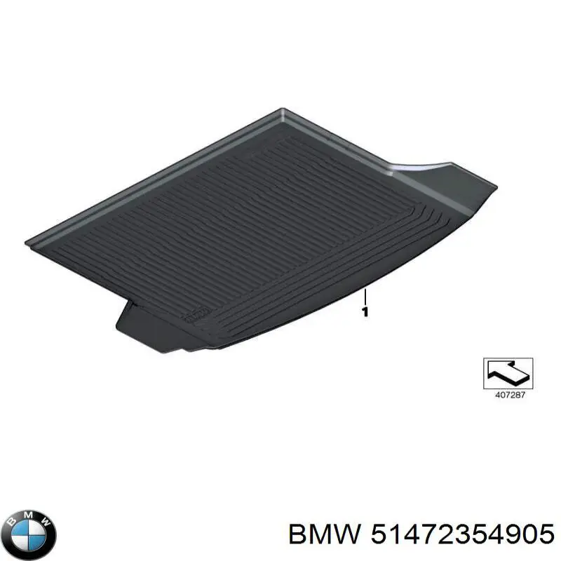 51472354905 BMW Tapete da seção de bagagem