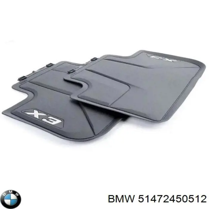 51472450512 BMW Tapete traseiro, kit de 2 un.