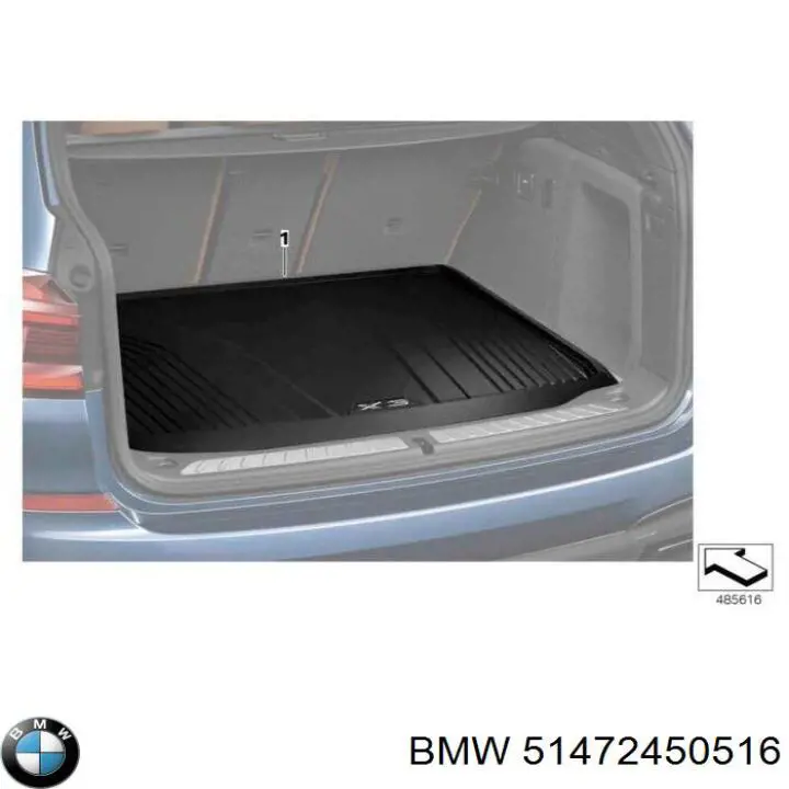 51472450516 BMW Tapete da seção de bagagem