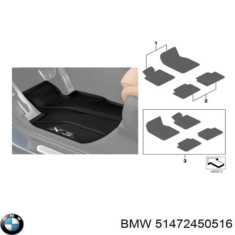 Tapete da seção de bagagem BMW 51472450516 preço, a partir de 91,94 USD