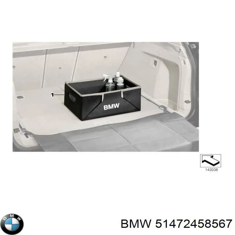 Compre 51472458567 BMW Tapete da seção de bagagem