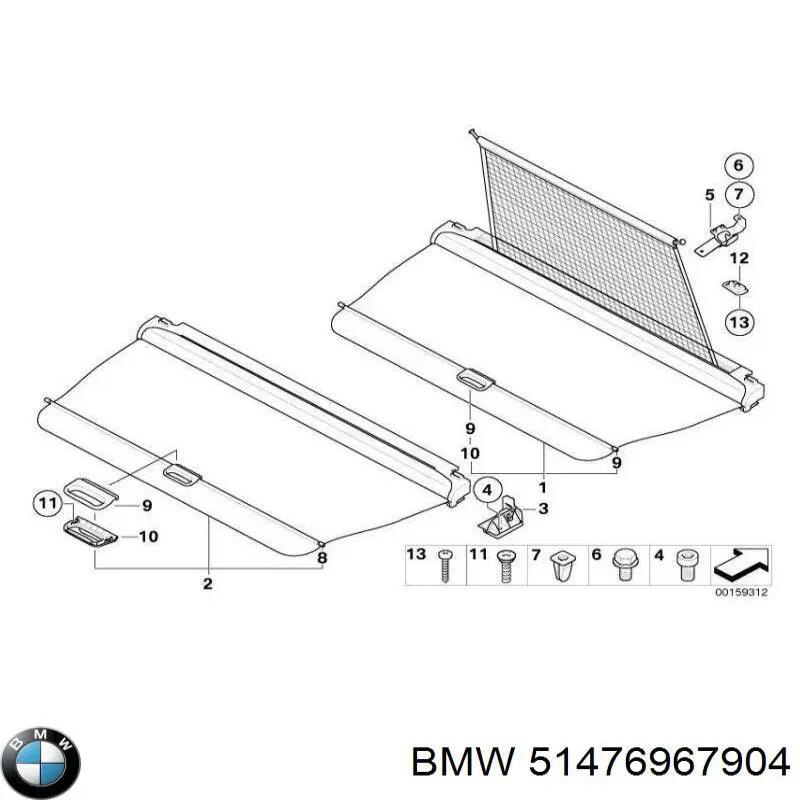 Estore da seção de bagagem BMW 51476967904 preço, a partir de 176,18 USD