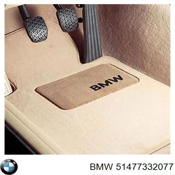 51477332077 BMW Tapetes dianteiros + traseiros, kit