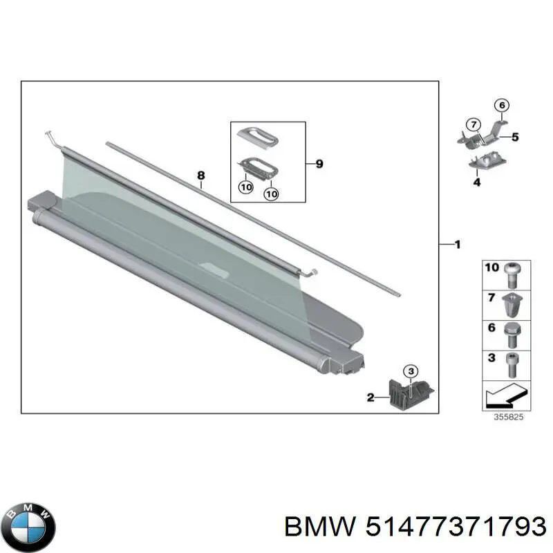 51477371793 BMW Estore da seção de bagagem
