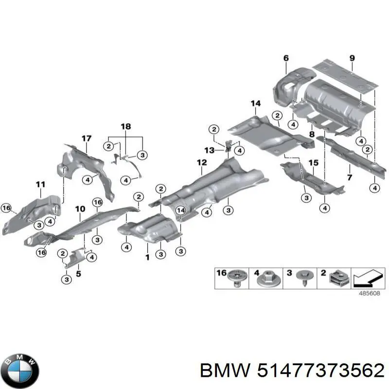 Compre 51477373562 BMW Cobrimento da seção de bagagem inferior