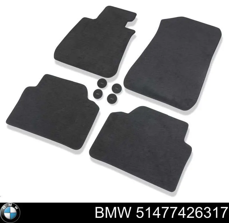 51477426317 BMW Tapetes dianteiros + traseiros, kit
