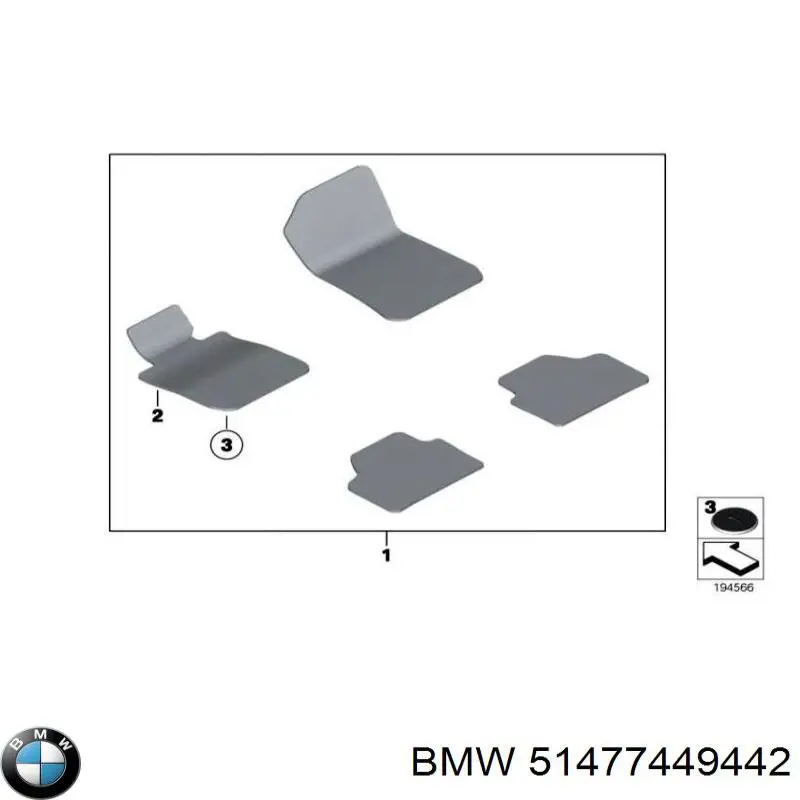 Tapetes dianteiros + traseiros, kit BMW X3  F25