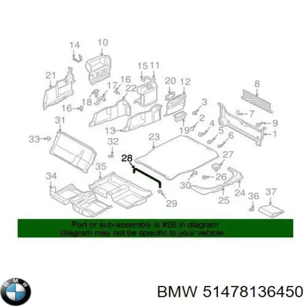 Compactador de tampa de porta-malas BMW 51478136450 preço, a partir de 26,75 USD