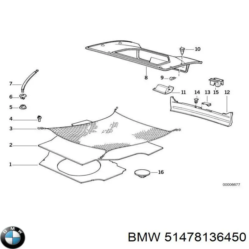 Compre 51478136450 BMW Compactador de tampa de porta-malas