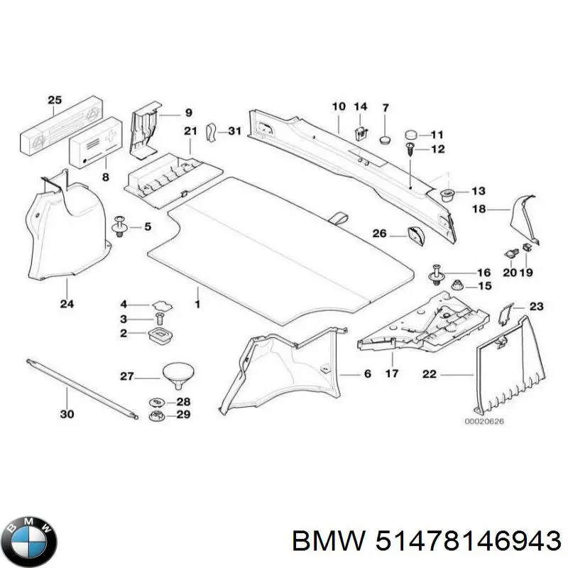  BMW 51478146943 preço, a partir de 5,70 USD