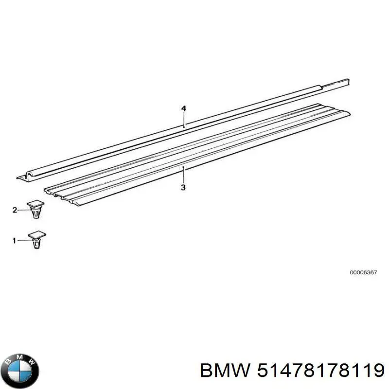 Compre 51478178119 BMW Placa sobreposta (moldura) externa dianteira esquerda de acesso