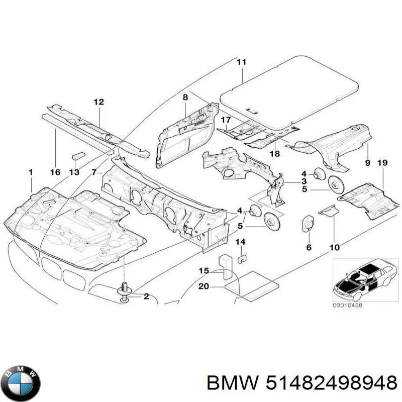 Compre 0639460 VAN Wezel Isolamento de ruído da capota