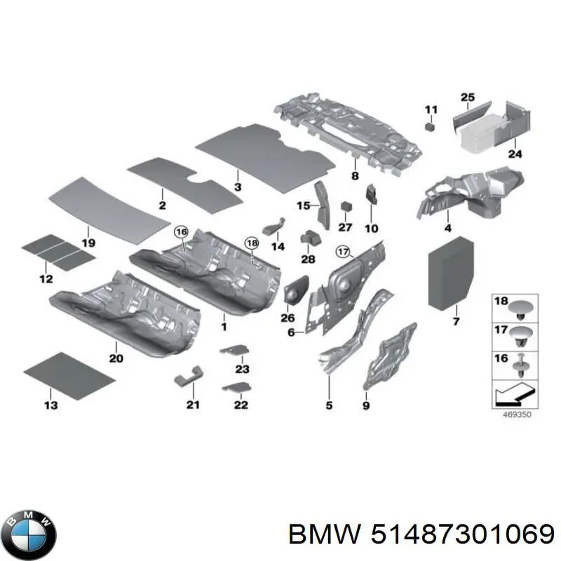 51487301069 BMW Compactador do pára-lama