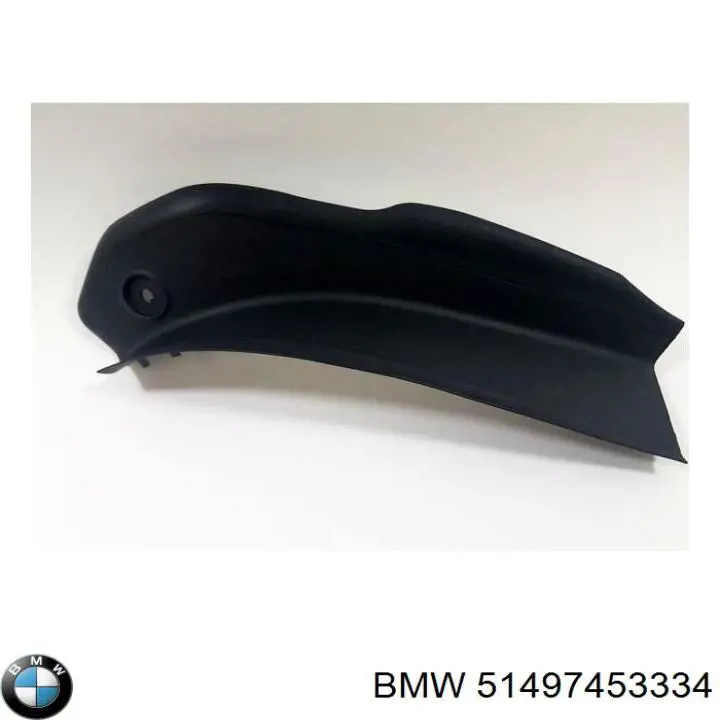 51497453334 BMW Placa sobreposta traseira direita de agueiro