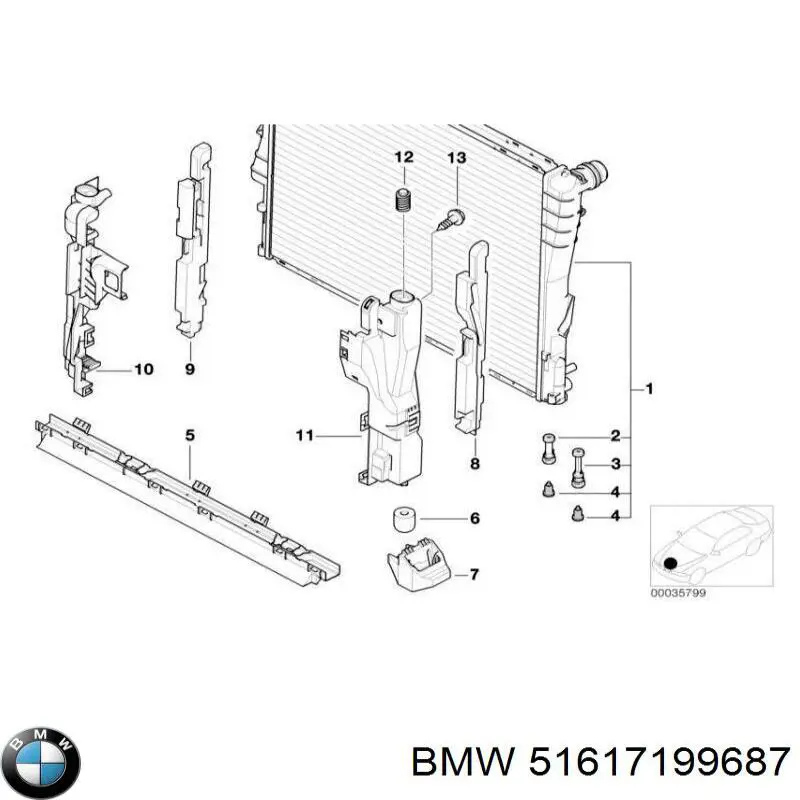 51617199687 BMW Tampa (tampão) do tanque de expansão