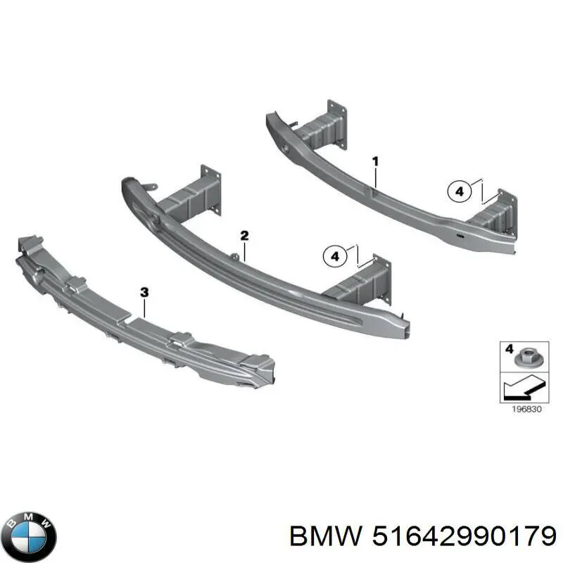 51642990179 BMW Consola (adaptador) de fixação da luz dianteira esquerda