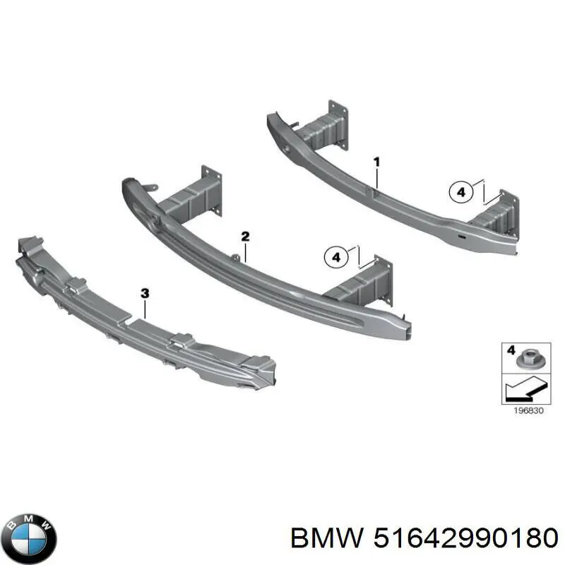 51642990180 BMW Consola (adaptador) de fixação da luz dianteira direita