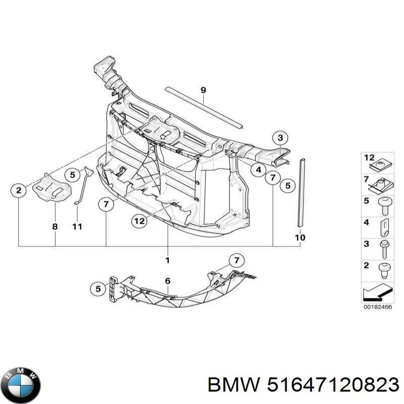 Consola (adaptador) de fixação da luz dianteira esquerda BMW 51647120823 preço, a partir de 58,29 USD