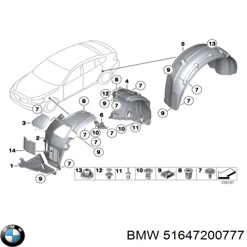 51647200777 BMW Consola (adaptador) de fixação da luz dianteira esquerda