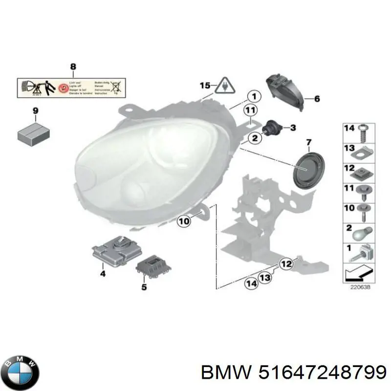 Suporte do radiador montado (painel de montagem de fixação das luzes) BMW 51647248799 preço, a partir de 253,10 USD