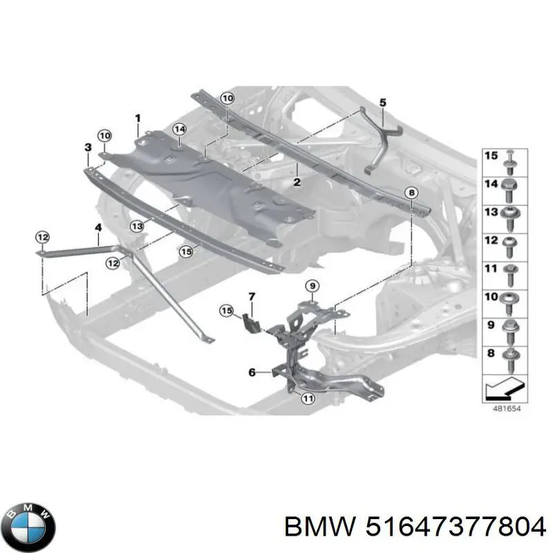 51647377804 BMW Consola (adaptador) de fixação da luz dianteira direita