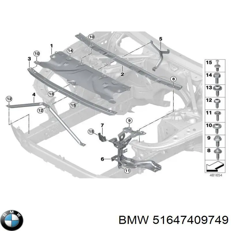 Reforçador do pára-choque dianteiro BMW 51647409749 preço, a partir de 55,07 USD