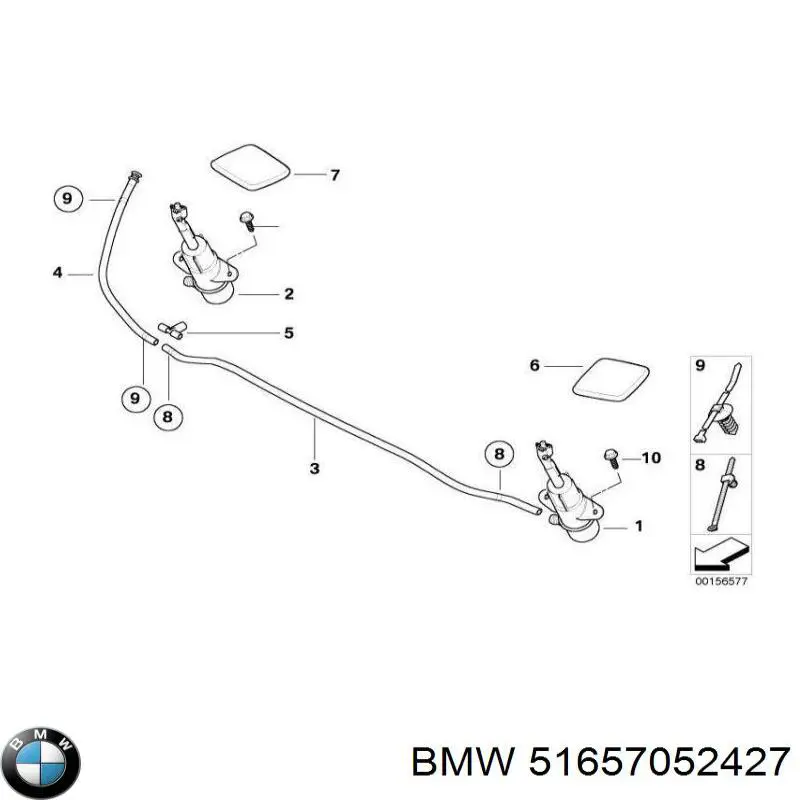 Placa sobreposta do injetor de fluido para lavador da luz dianteira BMW 51657052427 preço, a partir de 14,21 USD