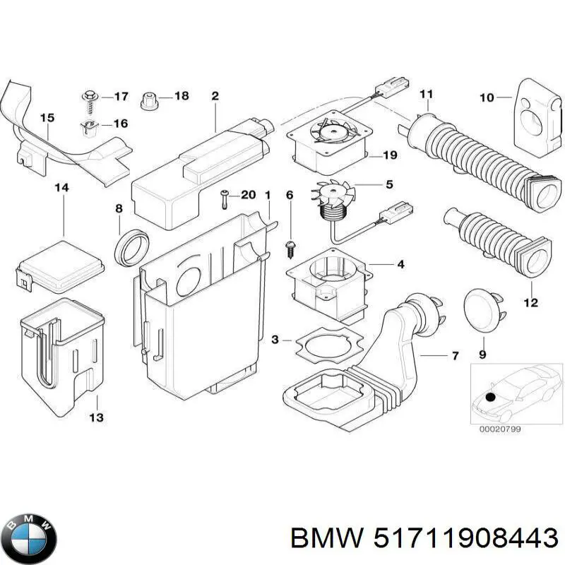 Compre 51711908443 BMW 