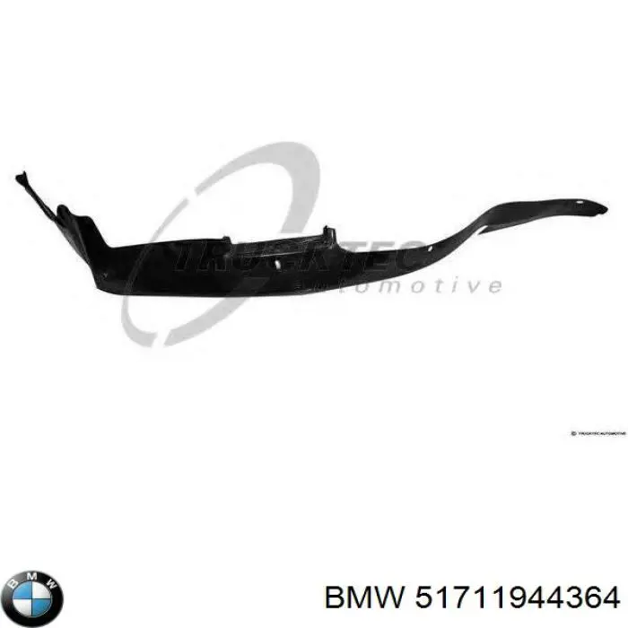 Compre 51711944364 BMW Guarda-barras direito do pára-lama dianteiro
