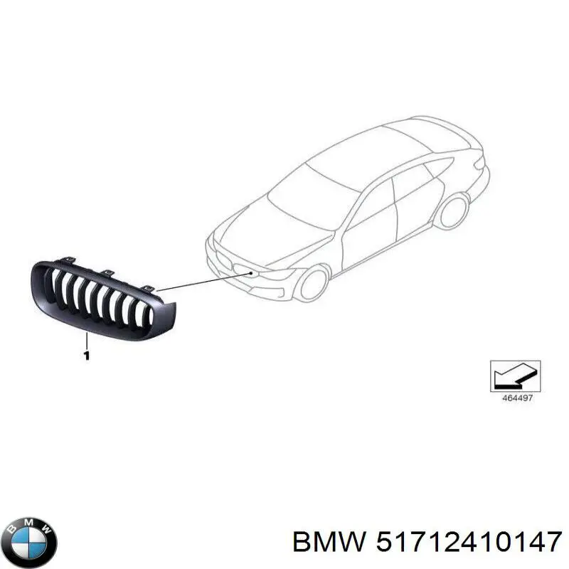 51712410147 BMW Grelha do radiador