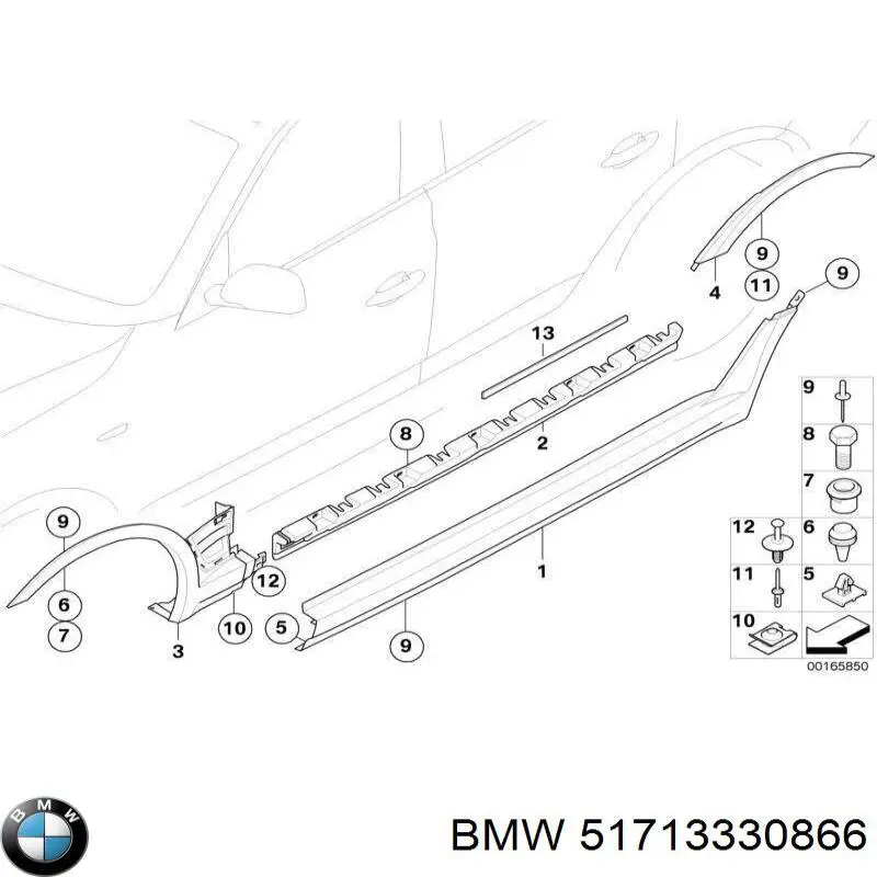 51713330866 BMW Grampo dobrável direito