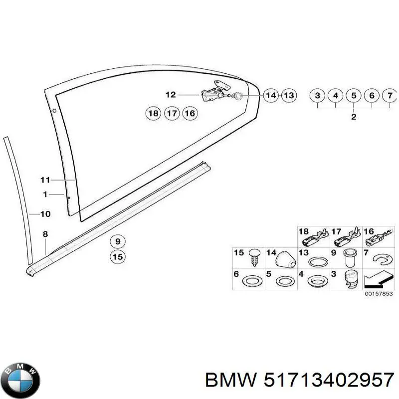 Guarda-barras do pára-lama traseiro esquerdo BMW 51713402957 preço, a partir de 35,28 USD