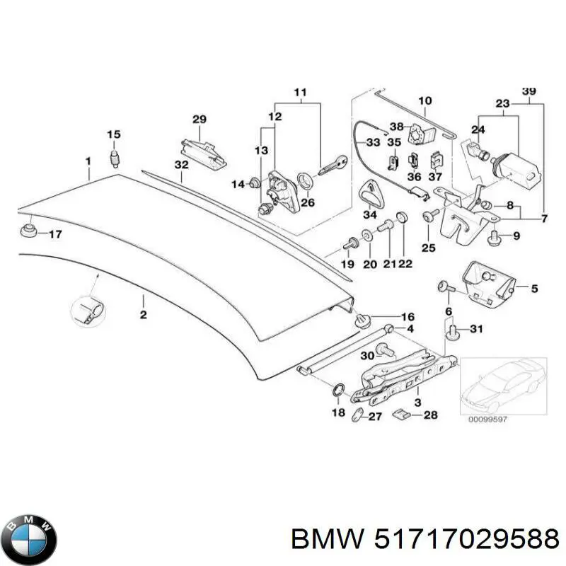 Compactador da porta dianteira esquerda (na porta) BMW 51717029588 preço, a partir de 64,12 USD