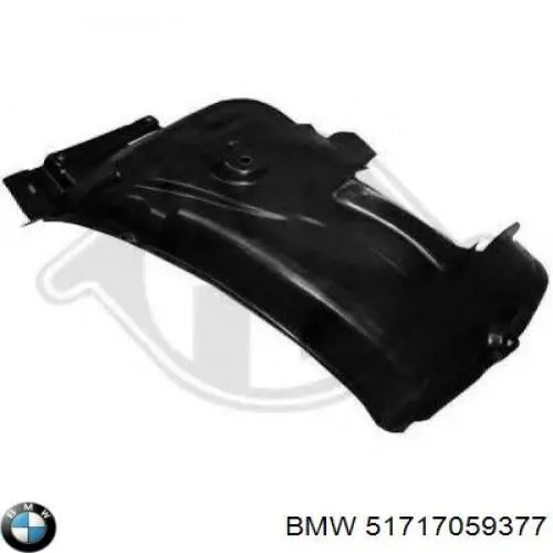 51717059377 BMW Guarda-barras esquerdo traseiro do pára-lama dianteiro