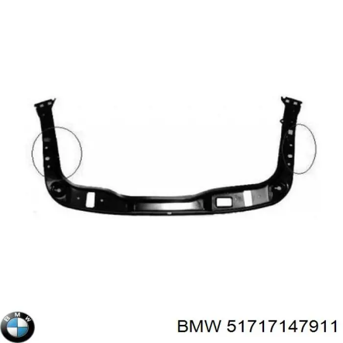 Compre 51717147911 BMW Suporte superior do radiador (painel de montagem de fixação das luzes)