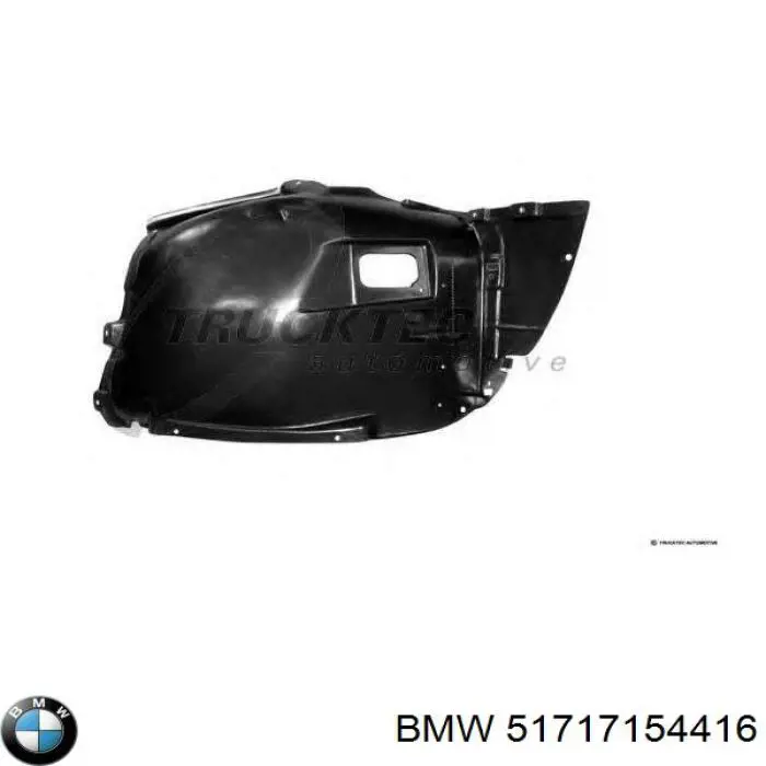 51717154416 BMW Guarda-barras direito dianteiro do pára-lama dianteiro