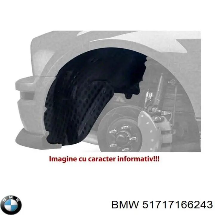 Compre 51717166243 BMW Guarda-barras esquerdo do pára-lama dianteiro