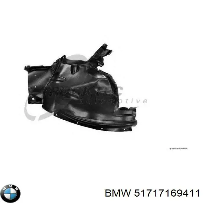 Compre 51717169411 BMW Guarda-barras esquerdo dianteiro do pára-lama dianteiro