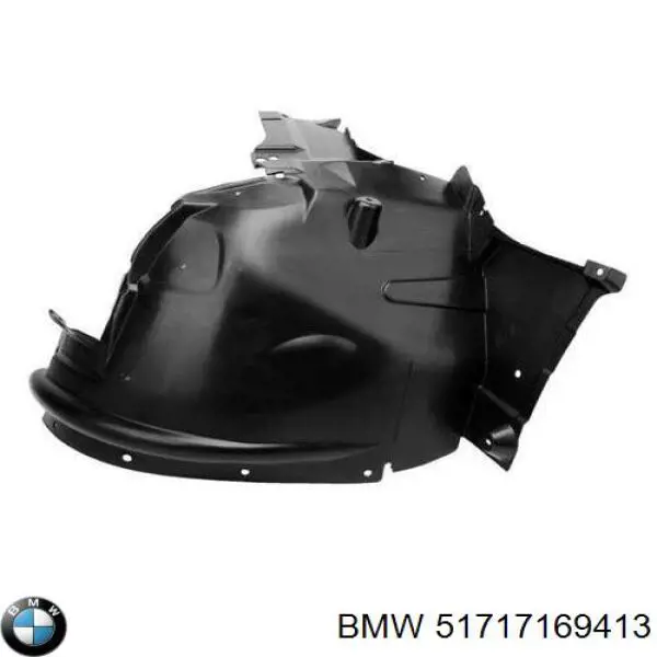 51717169413 BMW Guarda-barras esquerdo traseiro do pára-lama dianteiro