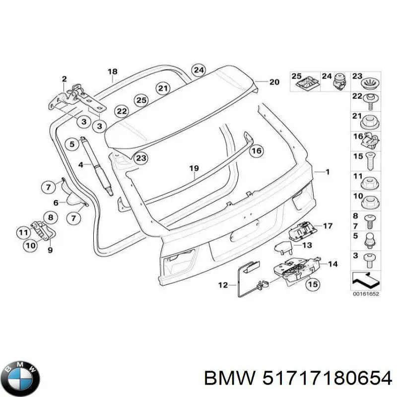 Moldura de vidro traseiro BMW 51717180654 preço, a partir de 49,94 USD