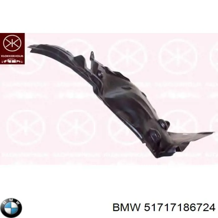 51717186724 BMW Guarda-barras direito traseiro do pára-lama dianteiro