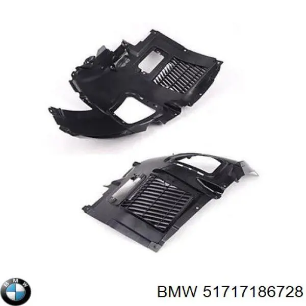 Compre 51717186728 BMW Guarda-barras direito dianteiro do pára-lama dianteiro