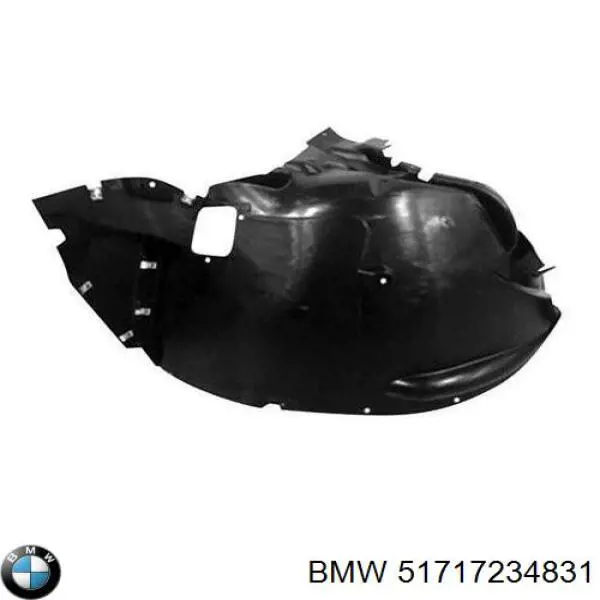 51717234831 BMW Guarda-barras esquerdo dianteiro do pára-lama dianteiro